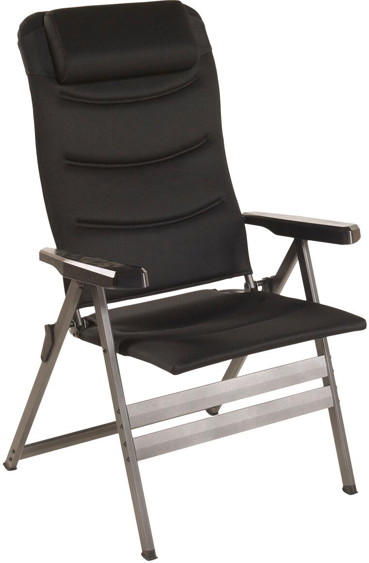 Campingstol Merlin XL svart forfra