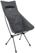 Campingstol Micro Tall Chair India sammenleggbar 1,8 kg svart forfra
