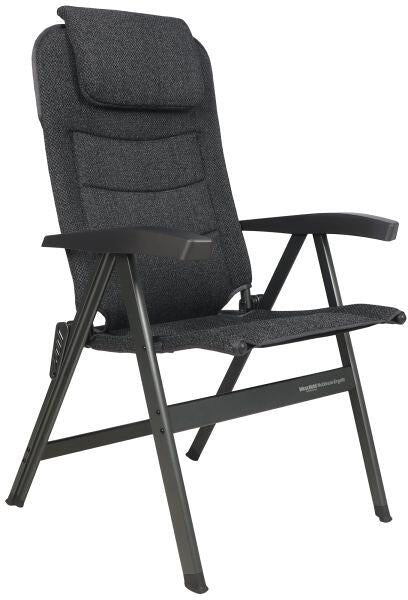 Campingstol Noblesse Ergofit 150 kg montert klar til bruk på campingplass