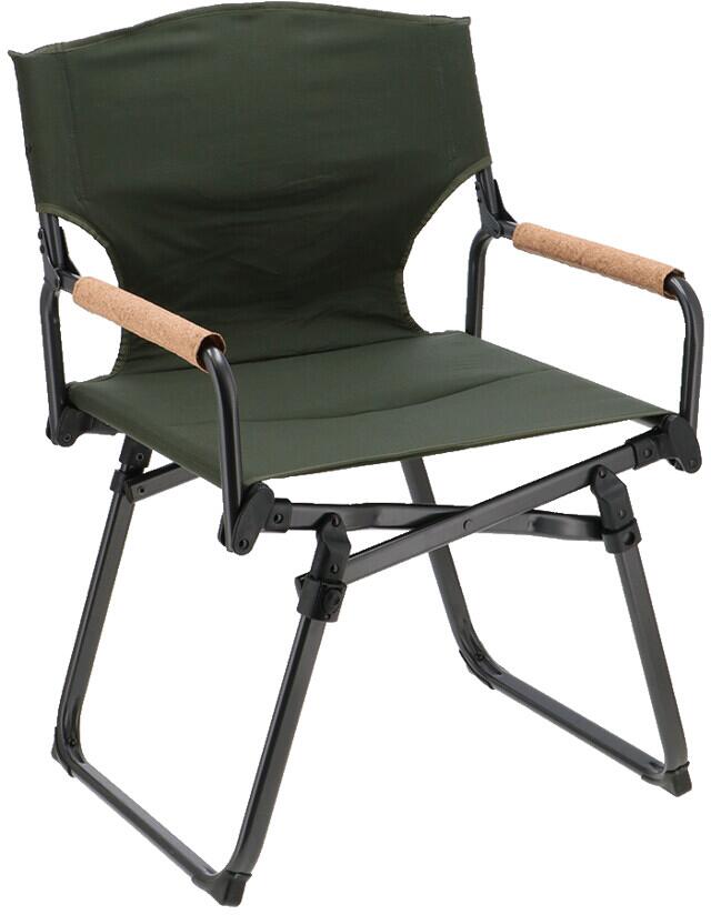 Campingstol Norrel Compact 7 posisjoner grønn aluminium forfra