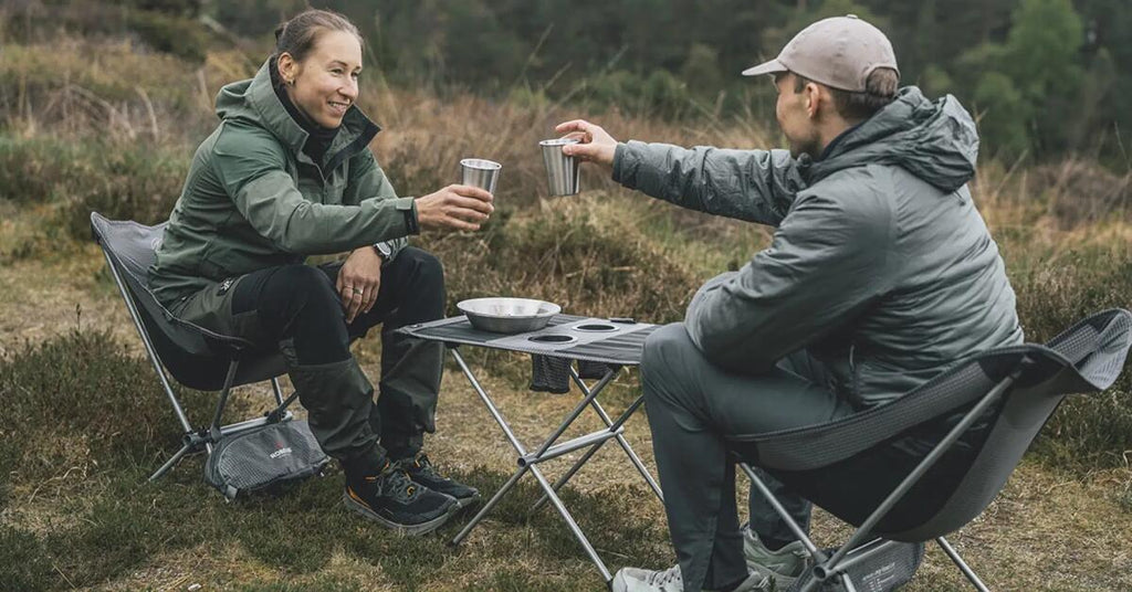 Campingstol Pathfinder Base Camp foldet sammen i bæreveske