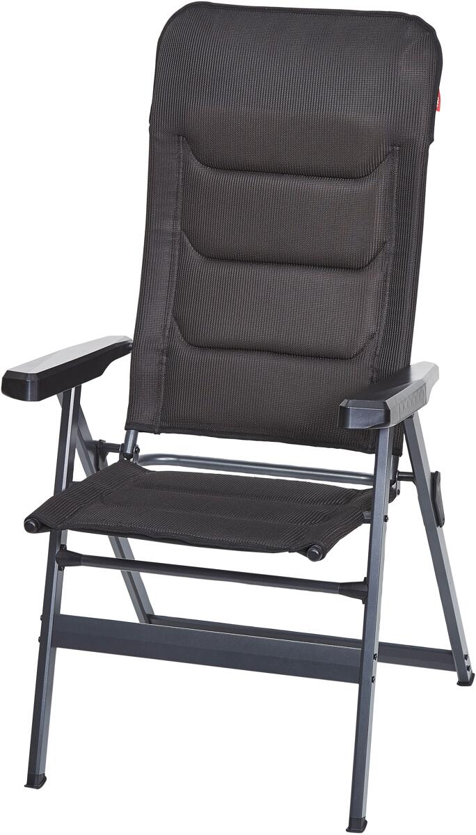 Campingstol Premium black 7-trinns justerbar forfra