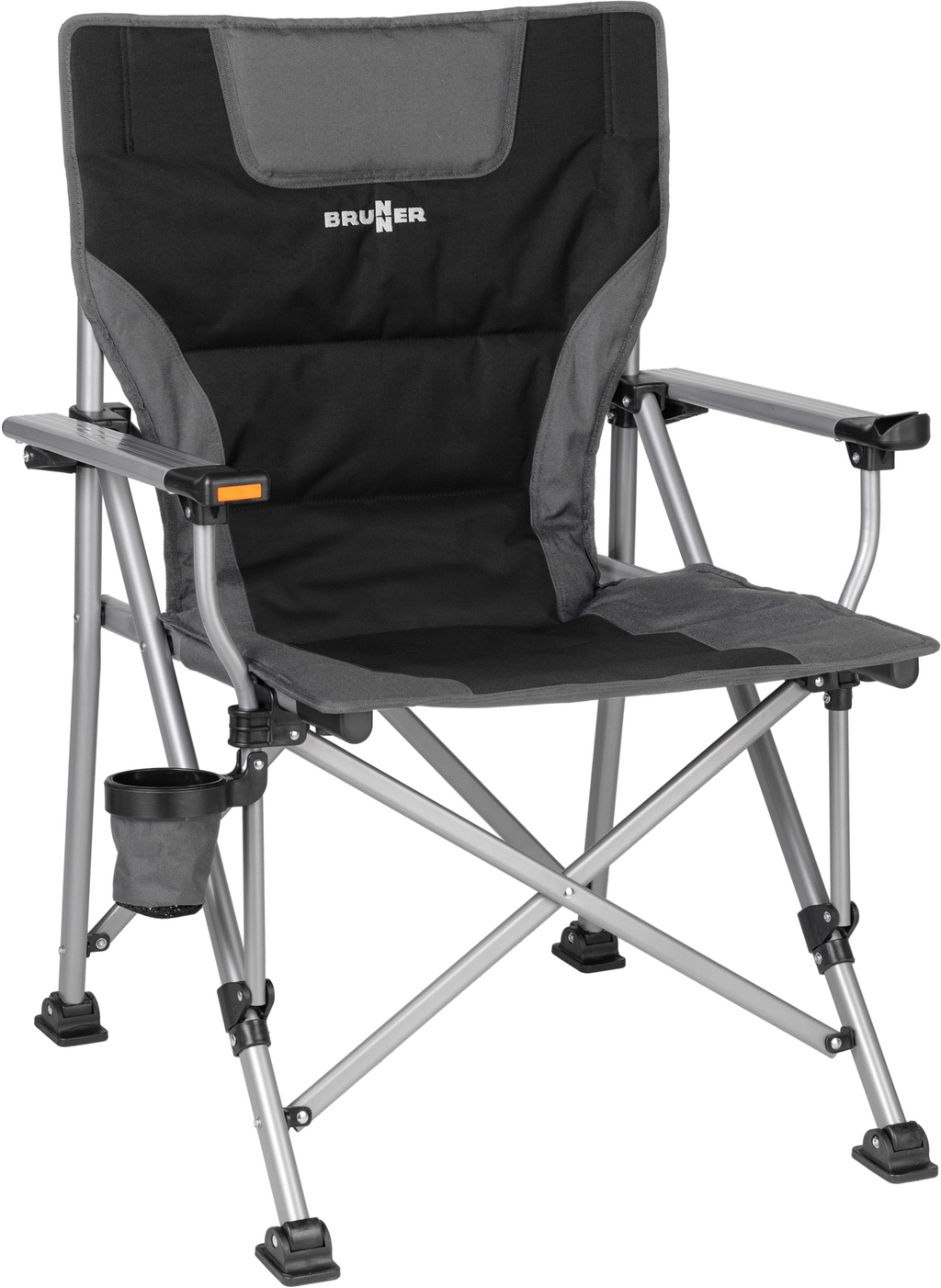 Campingstol Raptor Jackofall, klappbar, grå forfra