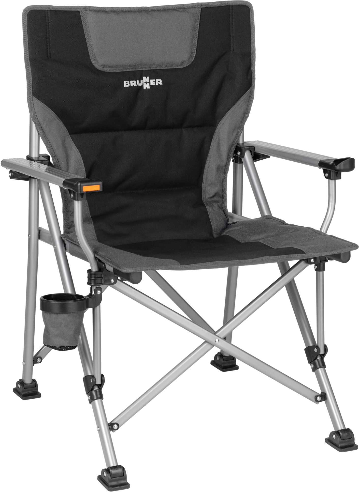 Campingstol Raptor Jackofall, klappbar, grå forfra