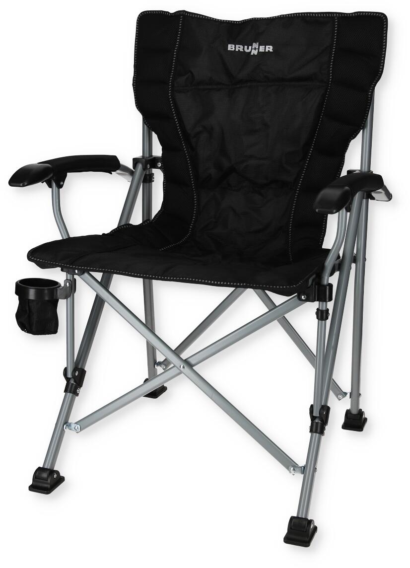 Campingstol Raptor NG 2.0 sammenleggbar grå/svart forfra