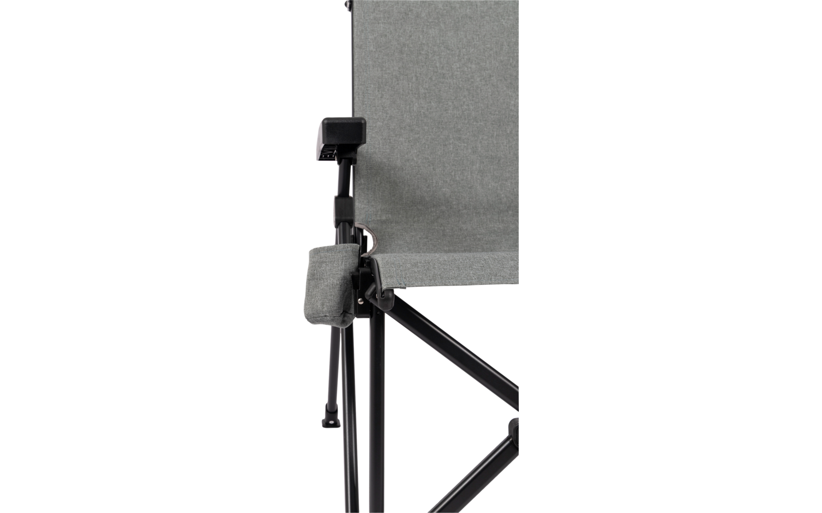 Campingstol Reid klappbar aluminium med kopp­holder 130 kg sideprofil