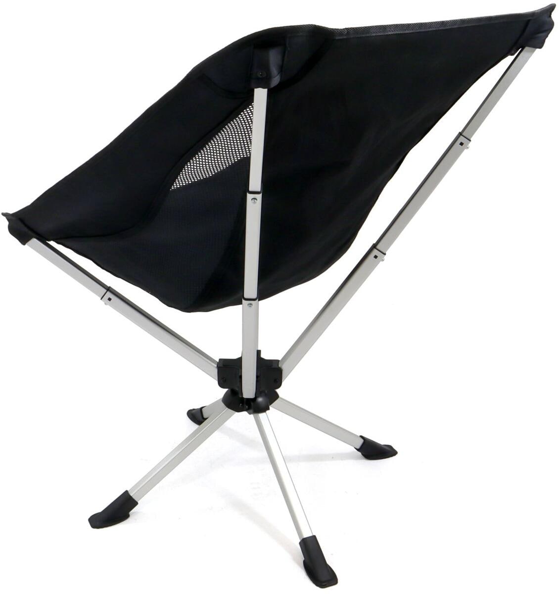 Nærbilde av stoff og ramme på Campingstol Relax 360 svingbar 150 kg svart