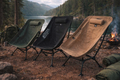 Campingstol Relaxing Lounge Chair BusBoxx forfra med gul farge