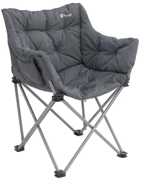 Campingstol Sardis Lake sammenleggbar 2-pack grå forfra