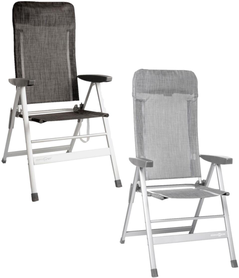 Campingstol Skye med 6-pos rygg Syntex Plus fra Brunner forfra