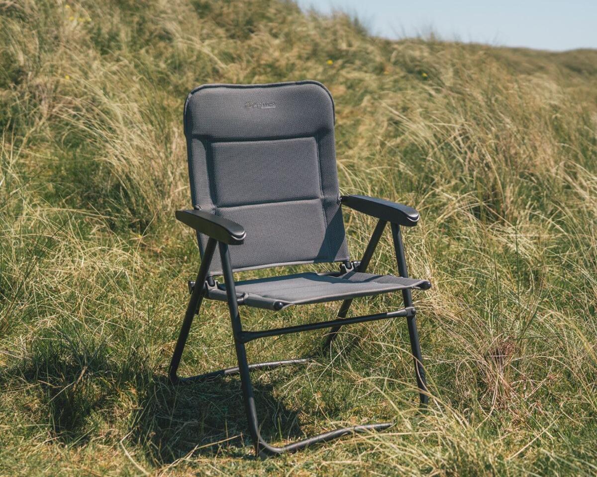 Campingstol Stonecliff 3 posisjoner bæreevne og målillustrasjon