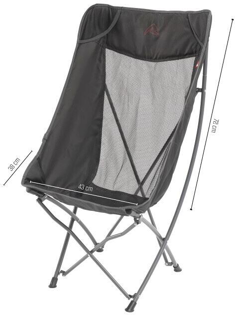 Campingstol Strider sammenleggbar svart bakside