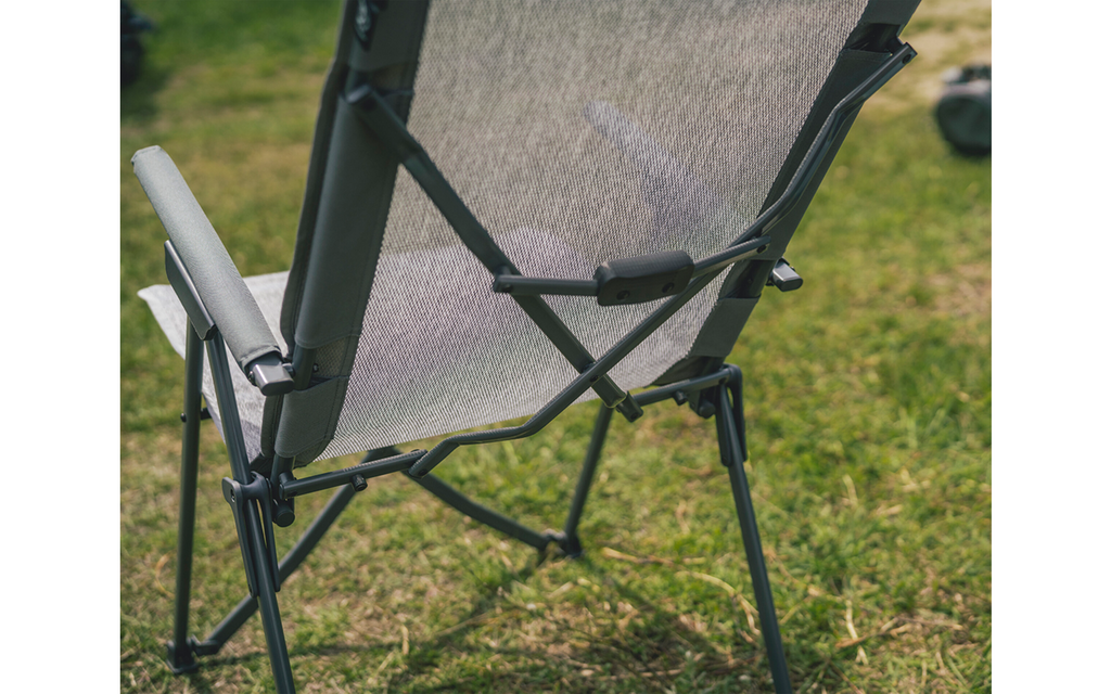 Campingstol Tidal med stretchtrekk 4-pos justerbar rygg sammenklappet