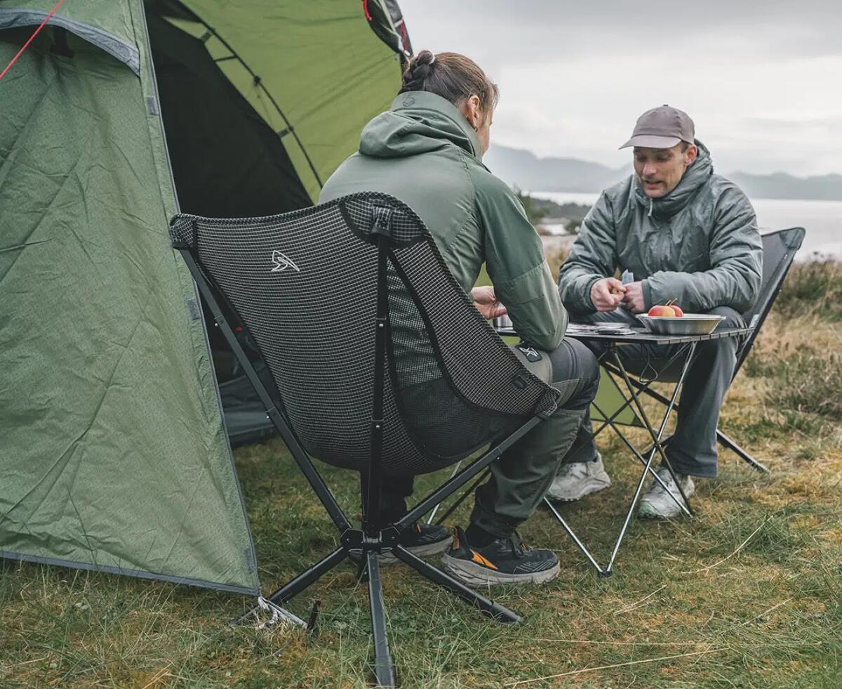 Campingstol Timberline 57x50x84cm aluminiumsramme 150kg pakket i transportpose