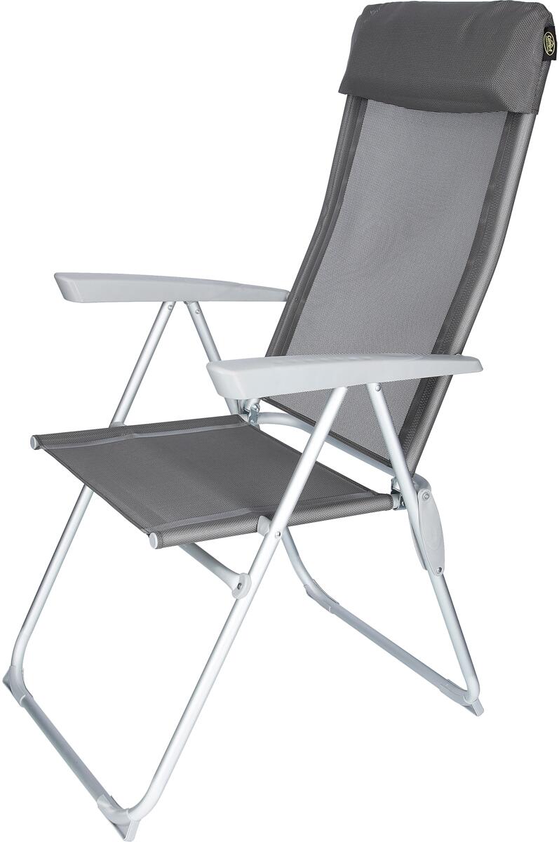 Campingstol Tortuga 5-pos ryggstøtte aluminium antrasitt bakside