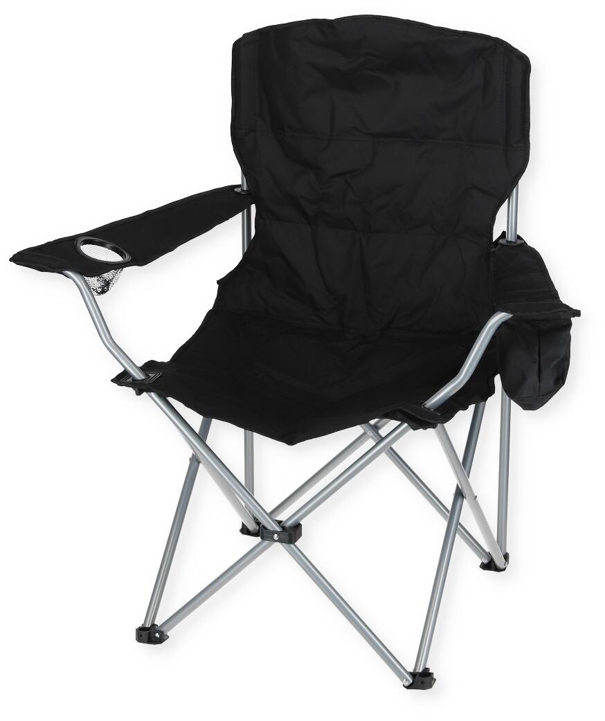 Campingstol Travelchair Holiday polstret m/kjøleveske - BasicNature forfra