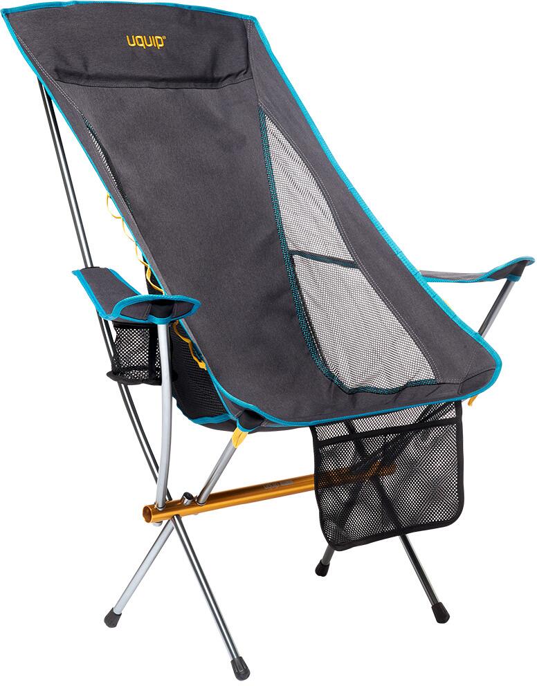 Campingstol Uquip Infinity Lounger forfra i grå farge