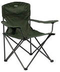 Campingstol Vango Fiesta med kopp­holder forfra i fargen Spruce