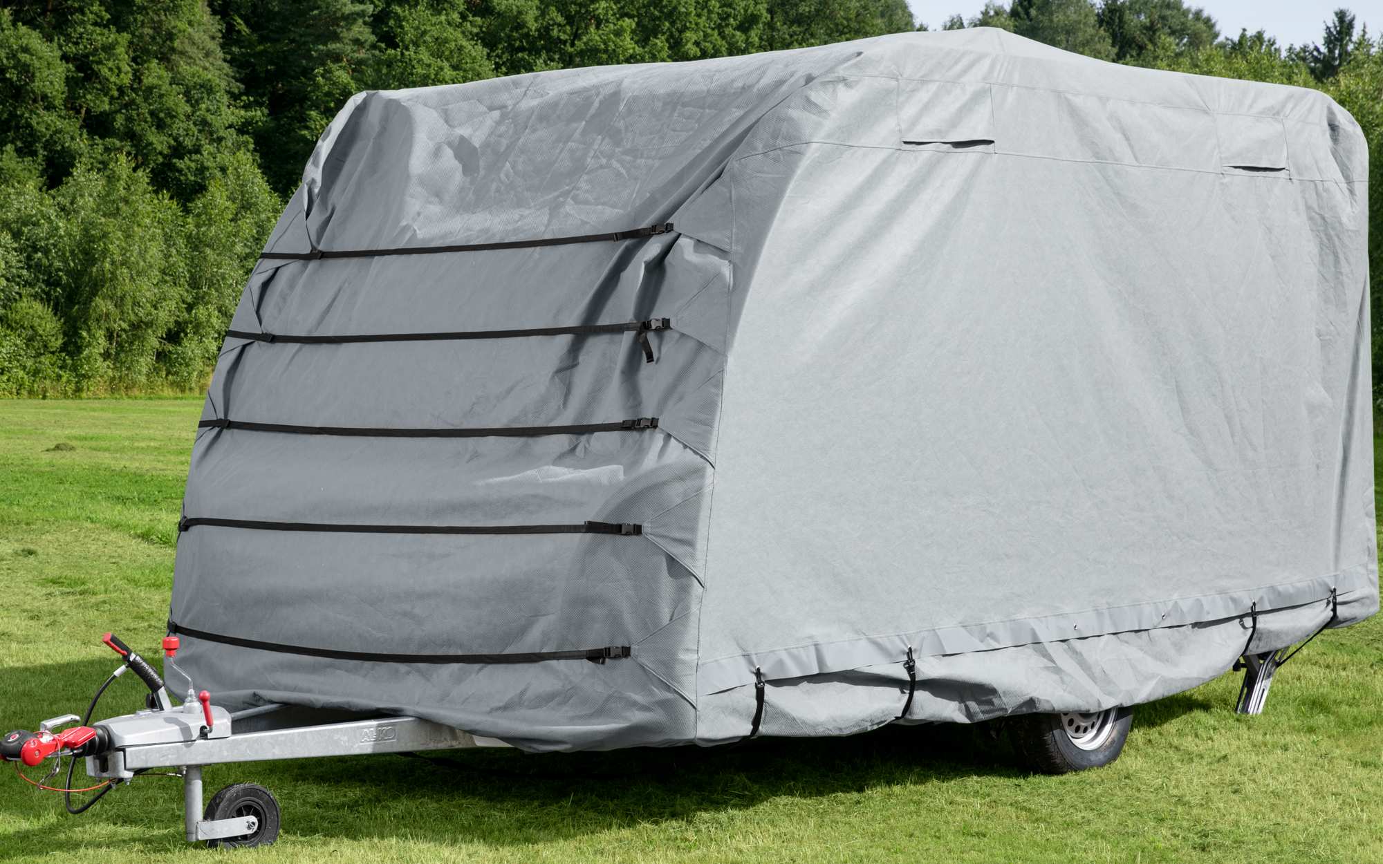 Campingvogn beskyttelsestrekk 370-430 cm høyde 220 cm forfra