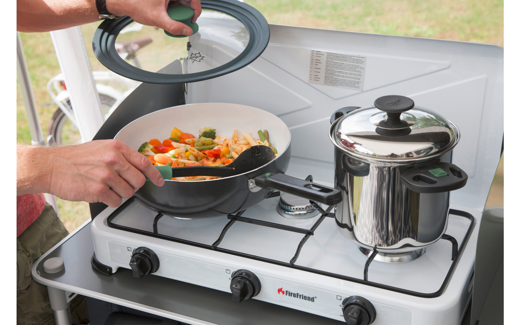 Campingwok Sprint ECO aluminium avtagbart håndtak Ø 24 cm detalj av håndtak