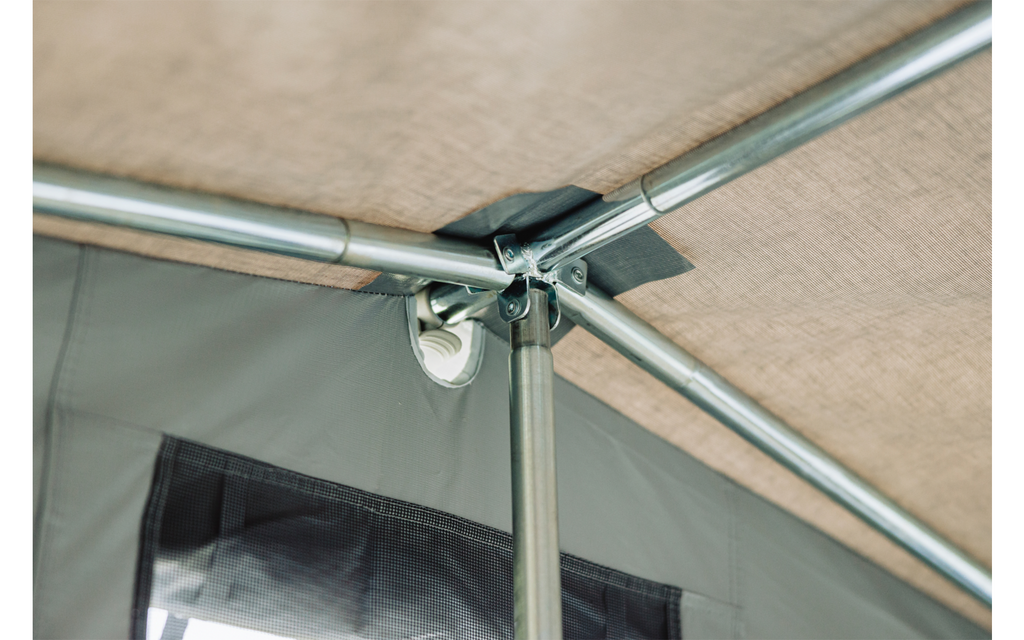 Campione Pro helårsfortelt for campingvogn 485x240 cm med åpen dør