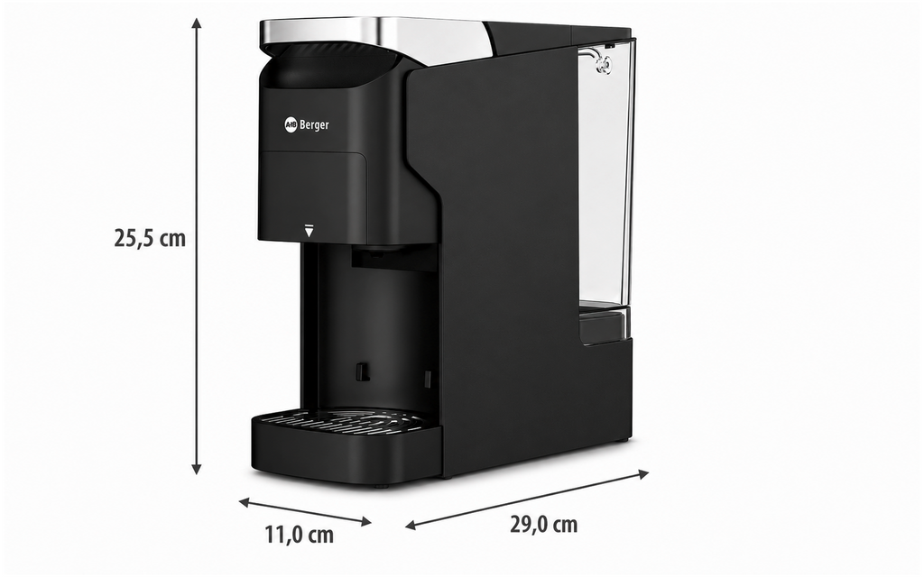 Camp&Brew 3-i-1 kaffemaskin med kapsel eller malt kaffe bakside