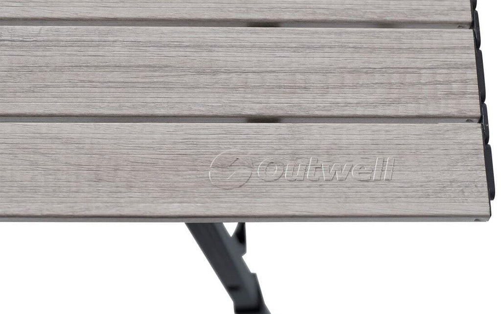 Bakside av Canmore campingbord rullbart aluminium justerbare ben - Outwell