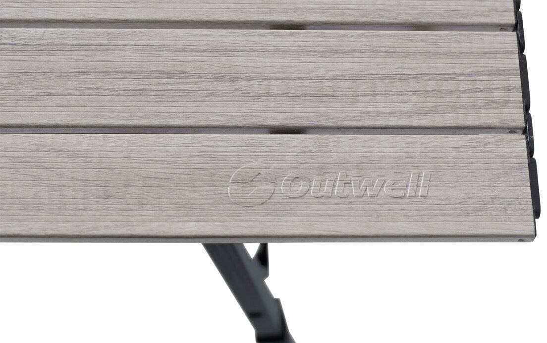 Bakside av Canmore campingbord rullbart aluminium justerbare ben - Outwell
