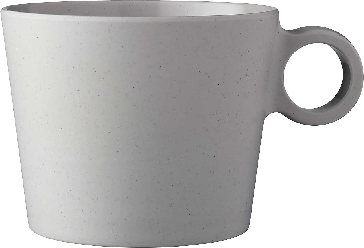 Cappuccinokopp Bloom 375 ml melamin pebble white forfra