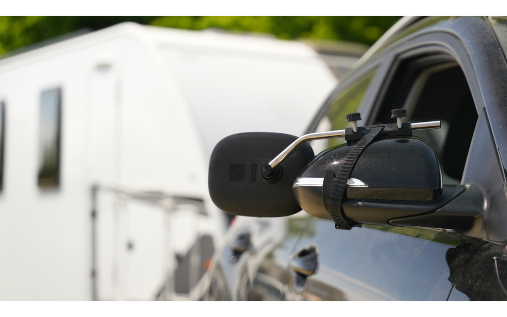 Caravanspeil M3 universalt påstikkspeil montert på bilspeil