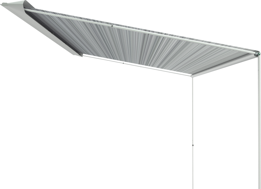Caravanstore XL posemarkise 280 cm Royal Grey forfra