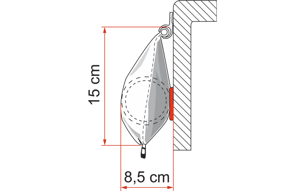 Caravanstore XL posemarkise 280 cm Royal Grey nærbilde av stoff