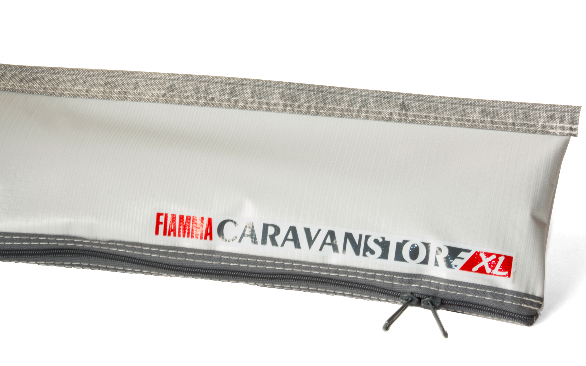 Caravanstore XL ZIP posemarkise 280 cm Royal Grey forfra