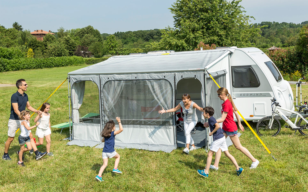 Caravanstore ZIP XL fortelttillegg for posemarkise forfra