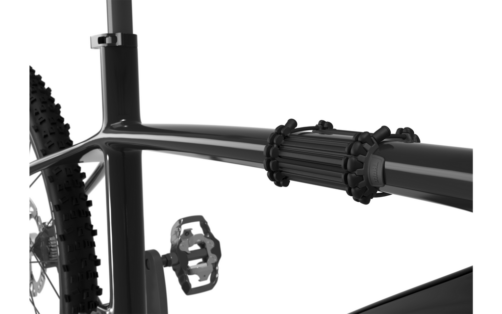 Carbon Frame Protector rammeadapter for sykkelstativ svart bakside
