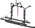 Carry-Bike Ford Custom sykkelstativ for 2 sykler Deep Black montert på bilens bakluke