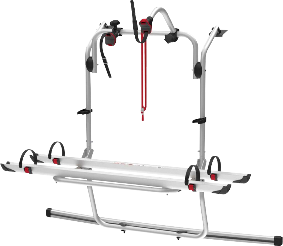 Carry-Bike Stellantis sykkelstativ for 2 sykler i sølv montert bak på bil