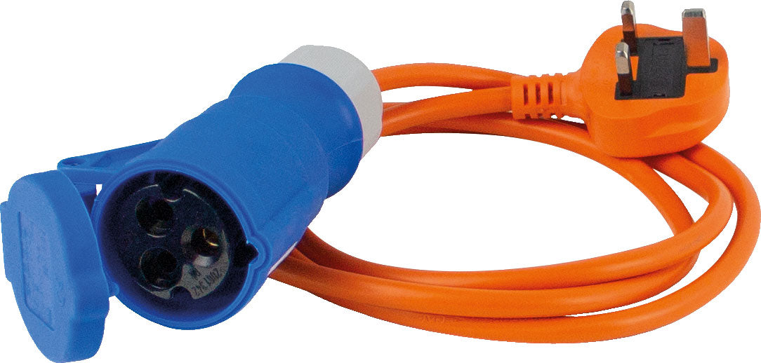 CEE-adapterkabel 1,5 m britisk BS-støpsel - AS-Schwabe forfra