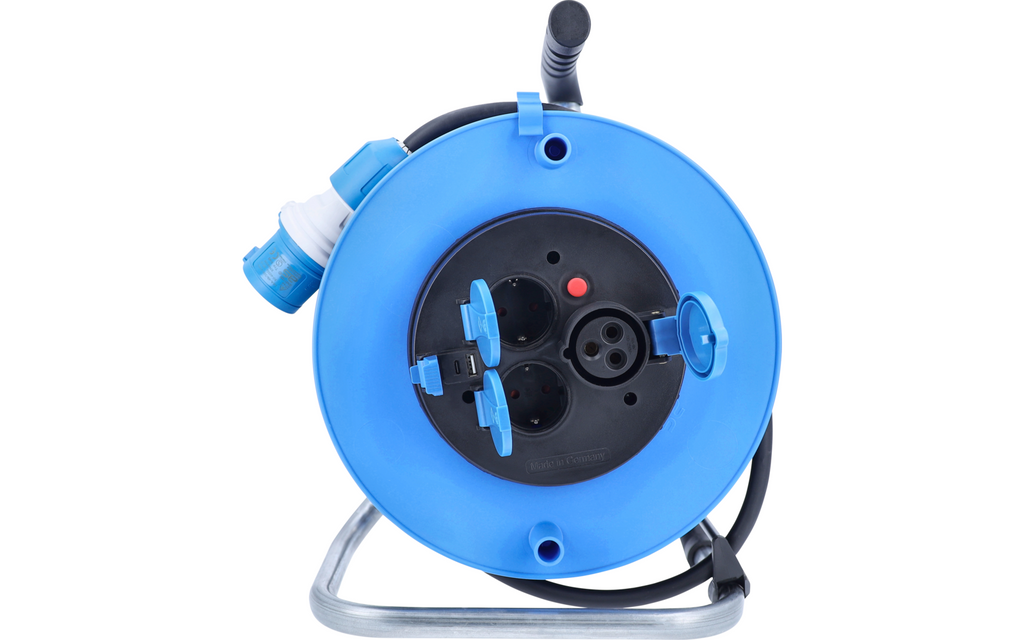 CEE camping kabeltrommel 25m med termosikring 3G2,5 - AS-Schwabe detalj