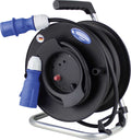 cee-kabeltrommel 25 m 3-polet cee-plugg forfra