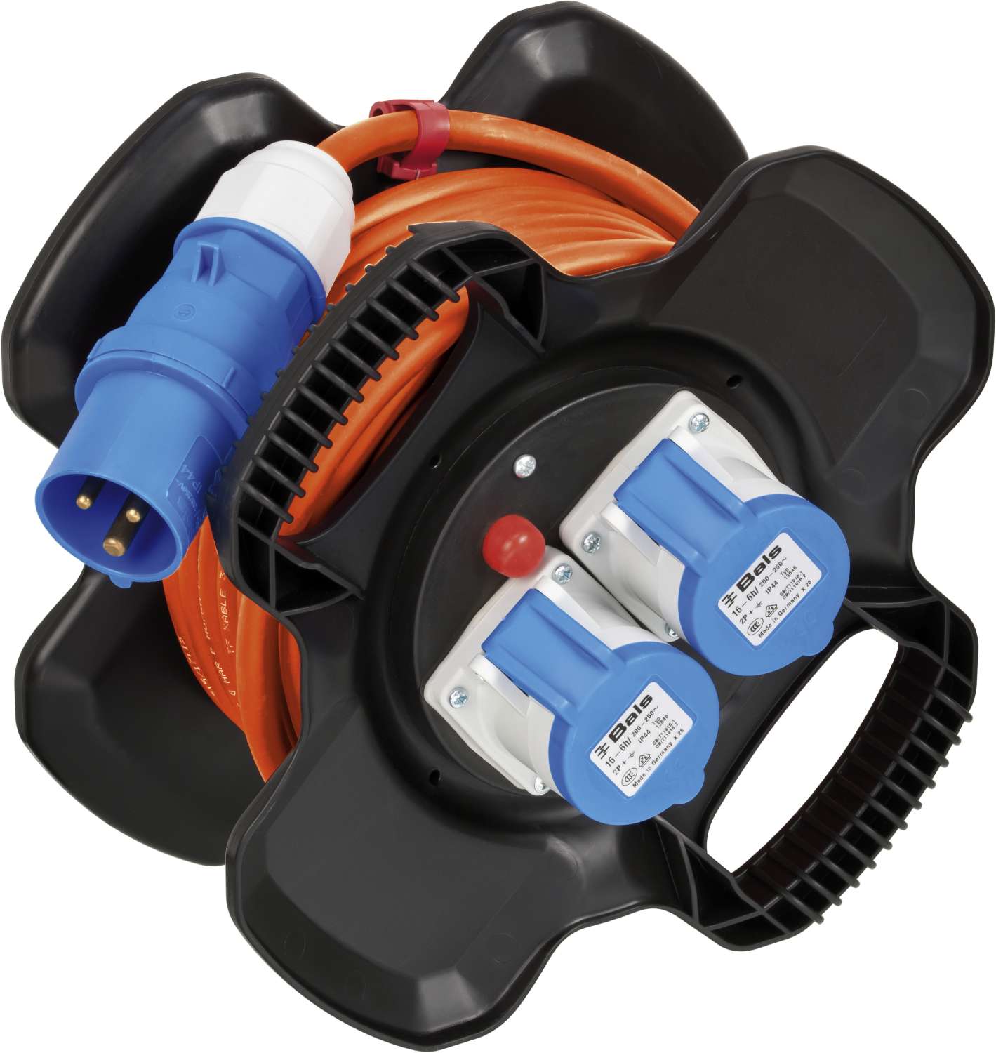 CEE kabeltrommel X-Gum 10 m IP44 oransje camping - Brennenstuhl forfra
