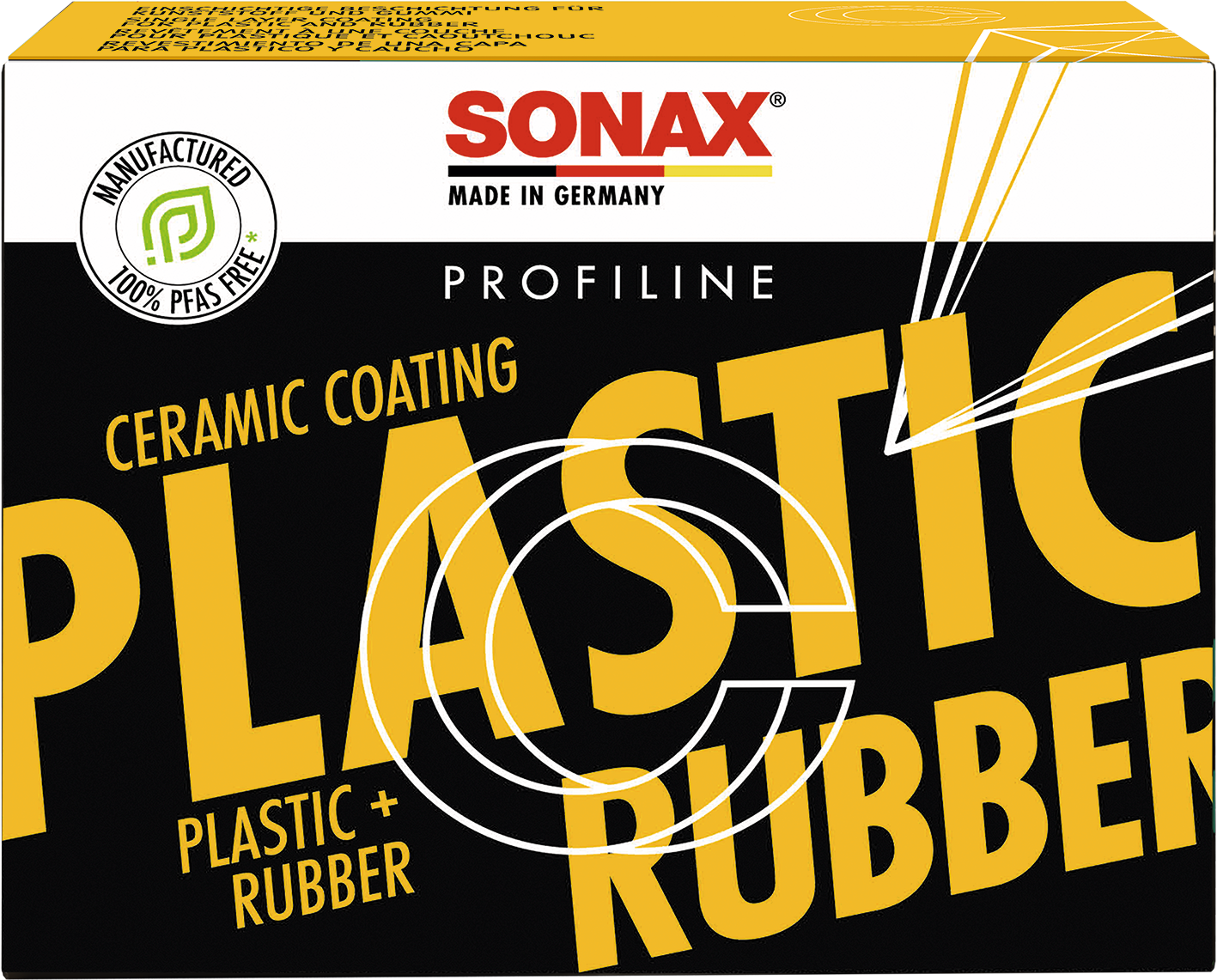 CeramicCoating CC Plastic + Rubber forsegling med 4 pads - Sonax på flaske