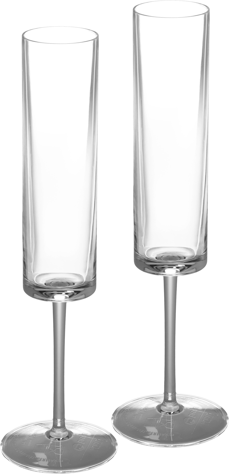 Champagneglass i akryl 150 ml 2-pk for camping forfra