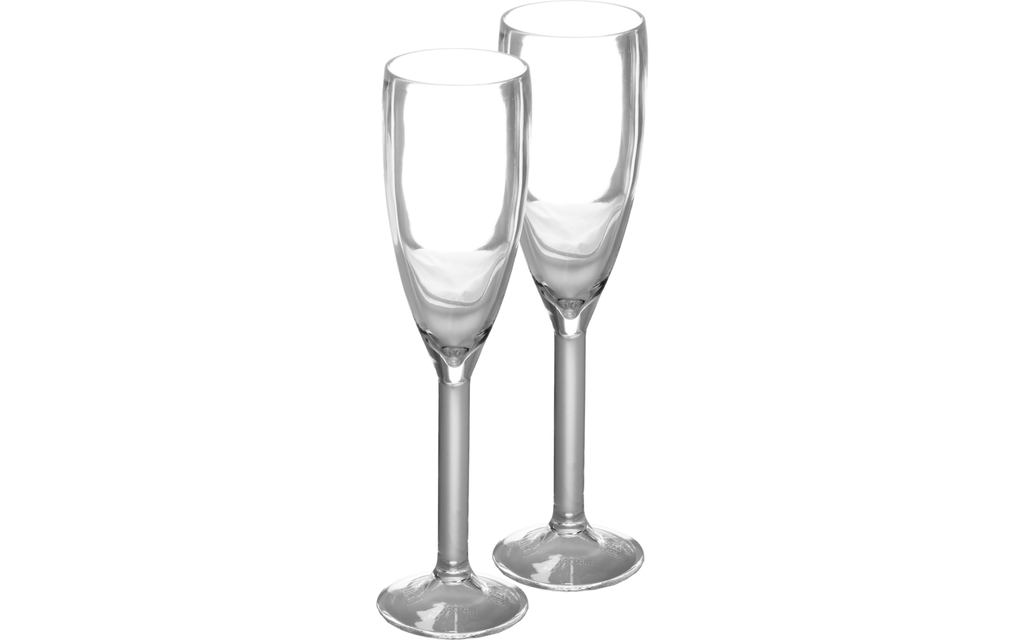 Champagneglass i akryl 150 ml 2-pk montert