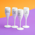 Champagneglass Cheers No. 1 sett 4 stk 100 ml hvit forfra