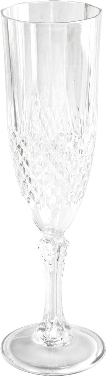 Champagneglass med krystalleffekt 200 ml 6-pack i plast - Alpina forfra