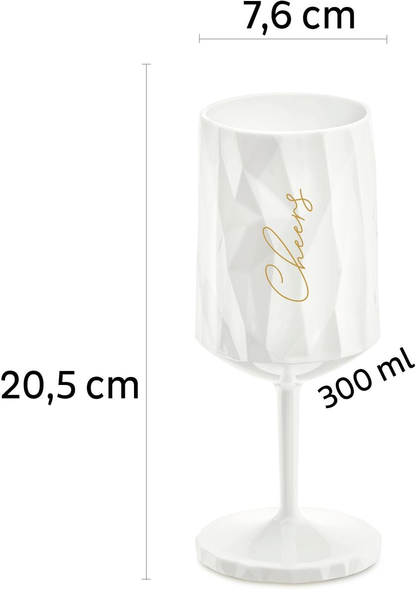 Cheers magnet vinglass i kunststoff 300 ml - silwy
