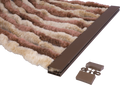 Chenille-flauschgardin 185 x 56 cm brun/beige forfra