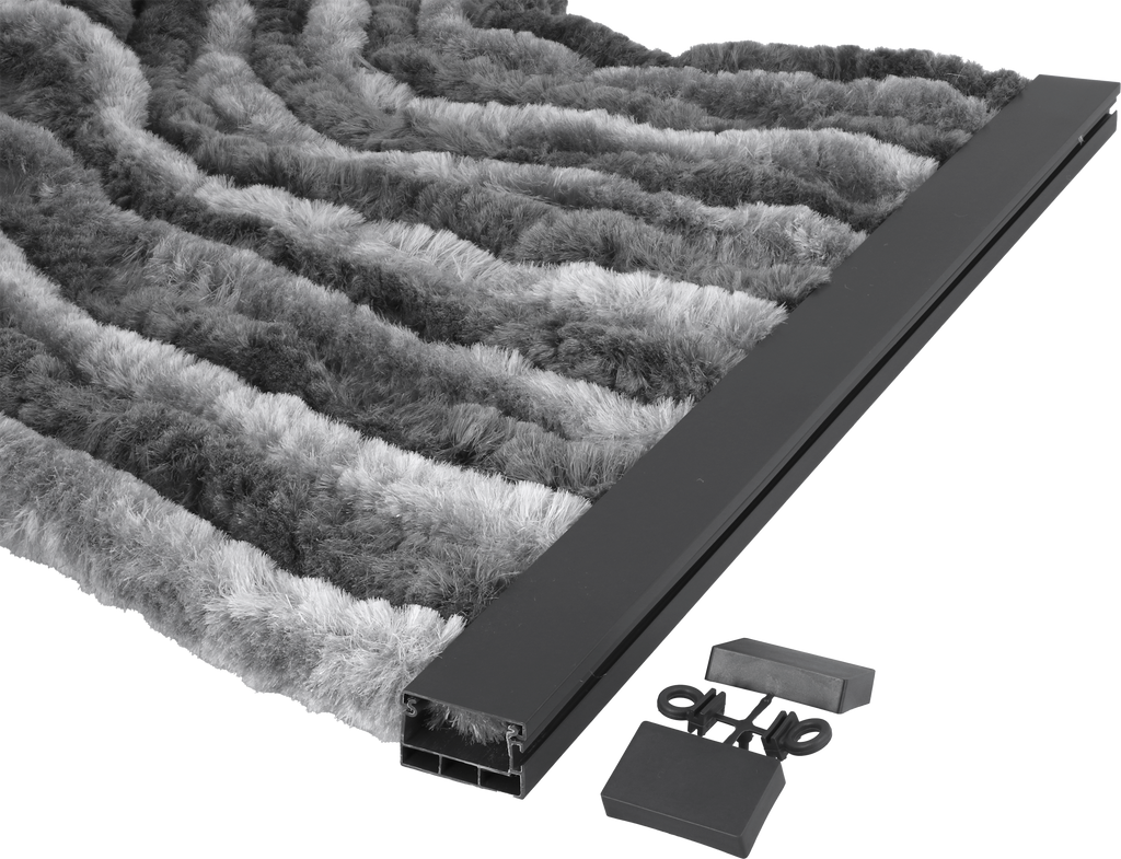 Chenille-flauschgardin 185 x 56 cm brun/beige bakside