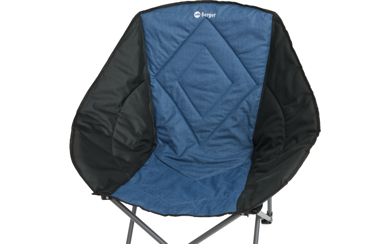 Chillout sammenleggbar campinglenestol med polstring montert i natur